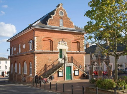 Sixteenth century Shire Hall building 1575 built by Thomas Seckford, Woodbridge, Suffolk, England,
