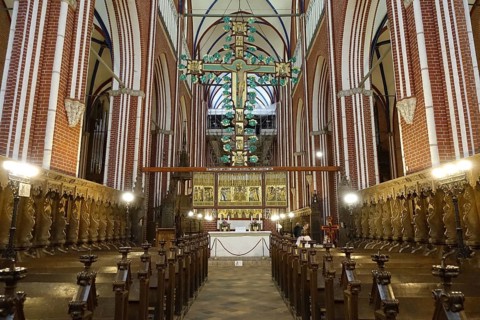 Altar of the Cross, Doberan Minster, former Cistercian monastery, Bad Doberan, Mecklenburg-Western