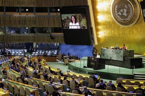 Plenary session of the United Nations General Assembly on 'AeRThe situation in the temporarily