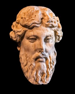Head of Dionysus, 2nd century, National Archaeological Museum, Villa Cassis Faraone, UNESCO World