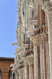 Detail, Siena Cathedral, Cattedrale di Santa Maria Assunta, UNESCO World Heritage Site, Siena,
