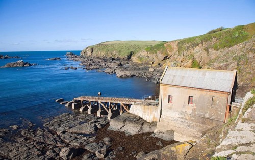 Lifeboat Station built in 1859, Polpeor Cove, Lizard Point, Cornwall, England, United Kingdom,