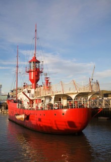 Red lightship Harwich harbour, Essex, England, United Kingdom, Europe
