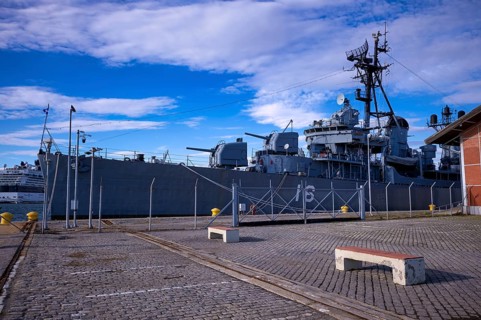 Destroyer, warship, Old Harbour, Thessaloniki, Macedonia, Greece, Europe