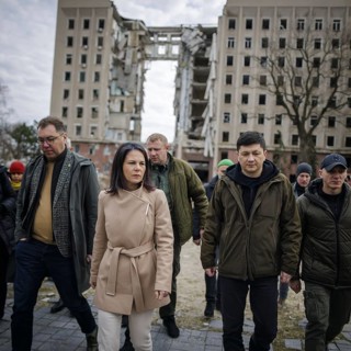 Annalena Baerbock (Alliance 90/The Greens), Federal Foreign Minister, visits the former seat of the