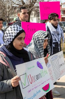 Hamtramck, Michigan USA, 25 February 2024, Two days ahead of Michigan's Presidential primary