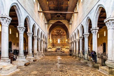 Basilica of Aquileia from the 11th century, largest floor mosaic of the Western Roman Empire,