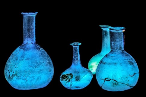 Blue Glass Vessels, National Archaeological Museum, Villa Cassis Faraone, UNESCO World Heritage
