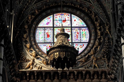 Detail, Siena Cathedral, Cattedrale di Santa Maria Assunta, UNESCO World Heritage Site, Siena,