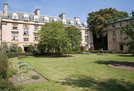 Historic Third Court building and lawn, Christ's College, University of Cambridge, England, United