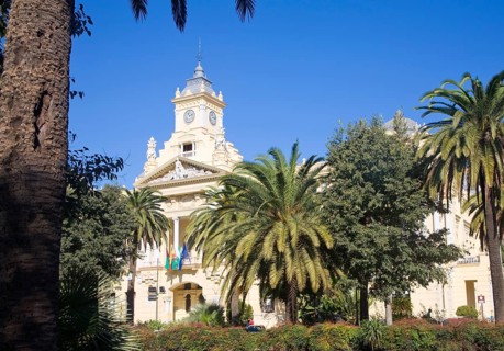 Malaga City Hall building, Malaga, Spain designed by Fernando Guerrero Strachan and Manuel Rivera