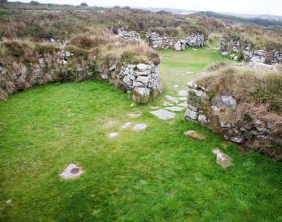 Chysauster Ancient Village is a late Iron Age and Romano-British village of courtyard houses in