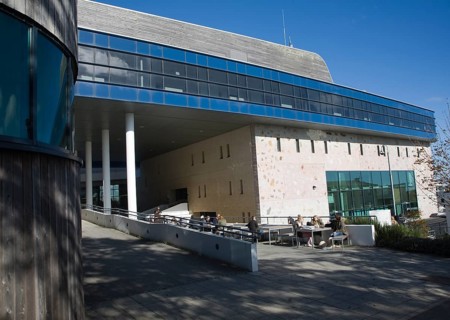 Modern architecture buildings Tremough campus, University College Falmouth, Cornwall, England,