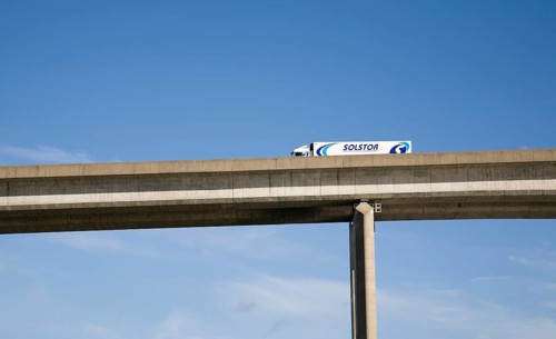 Orwell Bridge carrying the A14 trunk road over the River Orwell, Wherstead, near Ipswich, Suffolk,