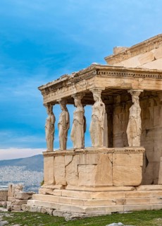 The Porch of the Maidens, Erechtheion or Erechtheum, Temple of Athena Polias, Acropolis of Athens,