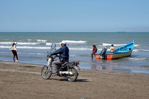 Scene on the beach of Babolsar, Caspian Sea, Iran, 22/03/2019, Asia