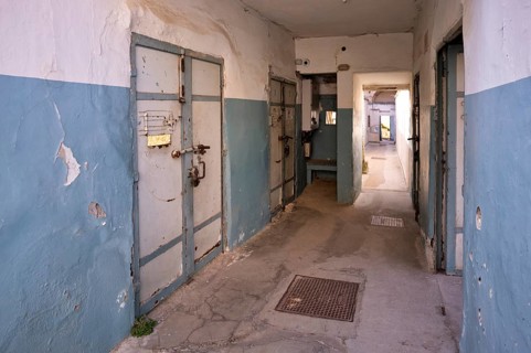 Cell wing, former prison for political prisoners during the Nazi occupation in the Third Reich,