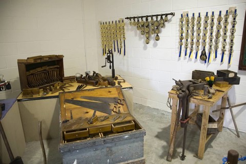 Horse stud, stables and tourist attraction at The Suffolk Punch Trust, Hollesley, Suffolk, England,