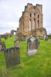 Eighteenth and nineteenth century gravestones at Tynemouth priory, Northumberland, England, United