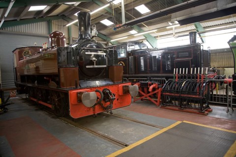 Historic steam engines at George Stephenson museum, North Shields, Northumberland, England, United