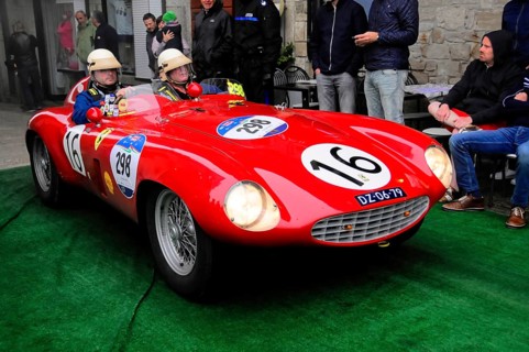 Mille Miglia 2016, time control, checkpoint, SAN MARINO, start no. 298 FERRARI 750 MONZA SPIDER