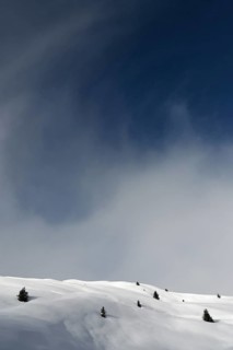Winter landscape in the Beverin nature park Park, Graubuenden, Switzerland, Europe