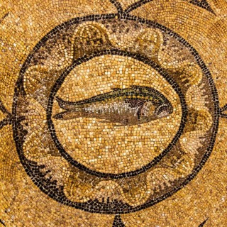 Basilica of Aquileia from the 11th century, largest floor mosaic of the Western Roman Empire,