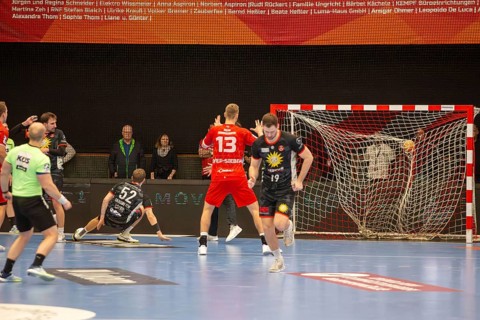 18.02.2024, 2nd HBL, German Handball League, matchday 21) : Game scene Eulen Ludwigshafen against