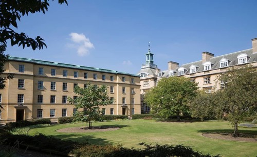 Historic Third Court building and lawn, Christ's College, University of Cambridge, England, United