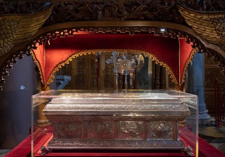 Interior view of the Saint Shrine, Church of Hagios Demetrios, also known as Agios Dimtrios or