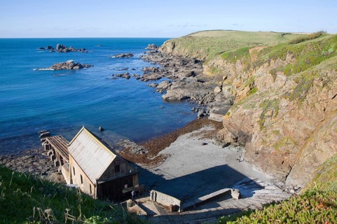 Lifeboat Station built in 1859, Polpeor Cove, Lizard Point, Cornwall, England, United Kingdom,