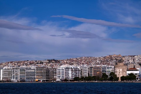 Skyline, White Tower, Acropolis, Old Town, Heptapyrgion, Fortress, Citadel Promenade, Thessaloniki,