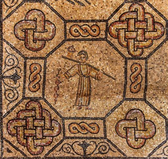 Basilica of Aquileia from the 11th century, largest floor mosaic of the Western Roman Empire,