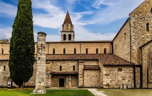 Basilica of Aquileia from the 11th century, largest floor mosaic of the Western Roman Empire,
