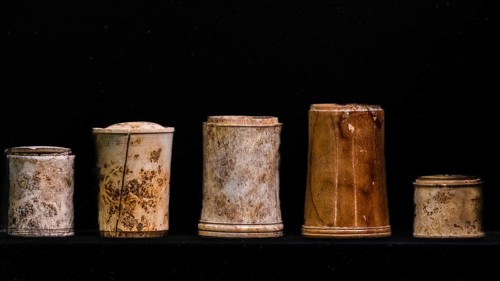 Toilet and make-up vessels, 1st-4th century, National Archaeological Museum, Villa Cassis Faraone,