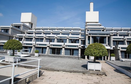New Court building in Christ's College, University of Cambridge, architect Sir Denys Lasdun built