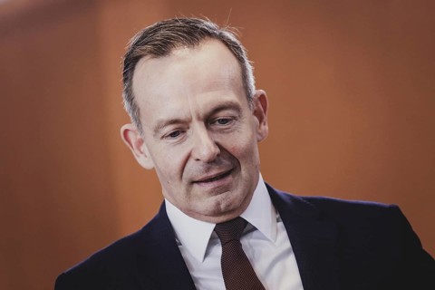 Volker Wissing (FDP), Federal Minister of Transport and Digital Affairs, recorded during the weekly