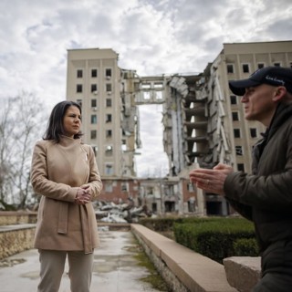 Annalena Baerbock (Alliance 90/The Greens), Federal Foreign Minister, visits the former seat of the