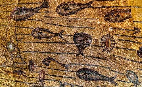 Basilica of Aquileia from the 11th century, largest floor mosaic of the Western Roman Empire,