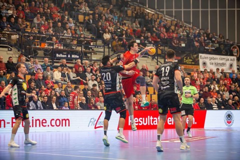 18.02.2024, 2nd HBL, German Handball League, matchday 21) : Game scene Eulen Ludwigshafen against