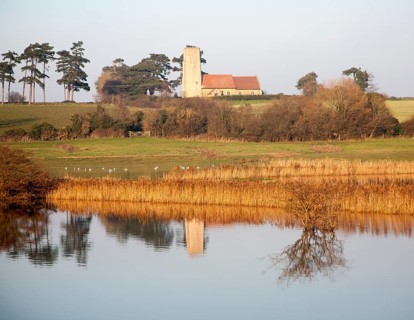 Coastal flooding leading to inundation of land not covered by flood water for 50 years, Ramsholt,
