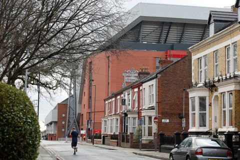 Residential buildings at the Liverpool FC football stadium, 02/03/2019