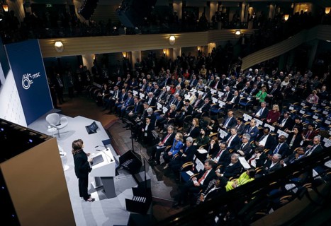 Kamala Harris, US Vice President, recorded during a speech at the Munich Security Conference (MSC)
