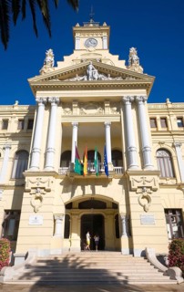 Malaga City Hall building, Malaga, Spain designed by Fernando Guerrero Strachan and Manuel Rivera