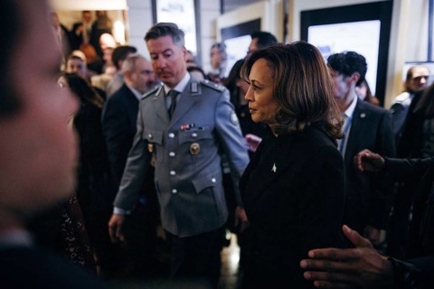 Kamala Harris, US Vice President, recorded at the Munich Security Conference (MSC) in Berlin, 16