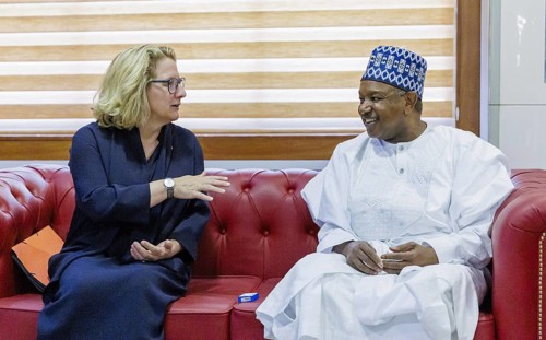 Svenja Schulze (SPD), Federal Minister for Economic Cooperation and Development, meets Abubakar
