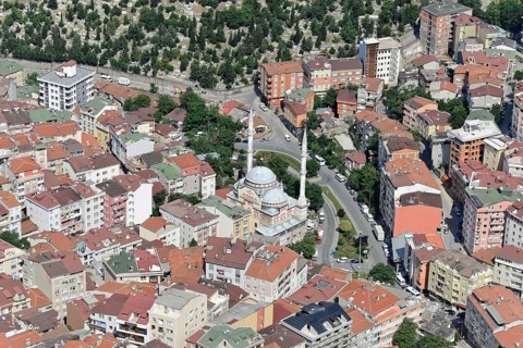 Imami Azam Sefa Mosque, view from Istanbul Sapphire, European part of Istanbul, Turkey, Asia