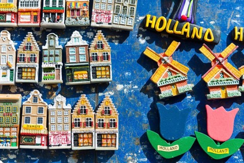 Canal houses as souvenir, magnet, magnetic, souvenir, fridge magnet, symbolic, city trip, holiday,
