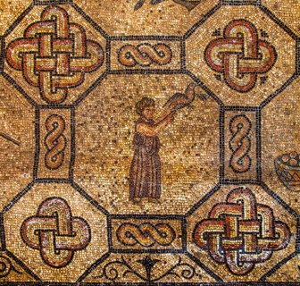 Basilica of Aquileia from the 11th century, largest floor mosaic of the Western Roman Empire,