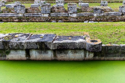 Pier ring, inland harbour, one of the best-preserved Roman port facilities, UNESCO World Heritage